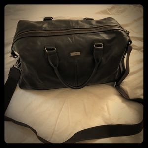 John Varvatos Leather SID Duffel Bag NWOT